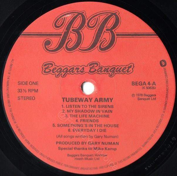BEGA 4 'A' Side Label.